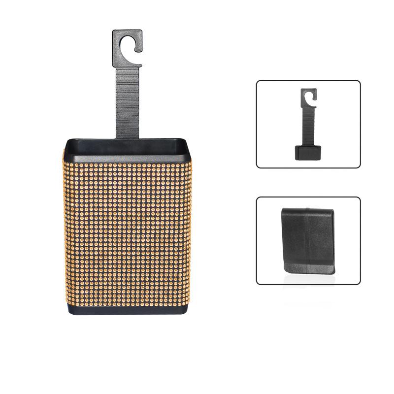 Автомобильный мусорный бак со стразами, контейнеры для хранения, пластиковый цветной ящик для хранения с алмазной спинкой, захват для мусора, подвесные аксессуары для автомобиля шампанского
Автомобильный мусорный бак со стразами, контейнеры для хранения, пластиковый цветной ящик для хранения с алмазной спинкой, захват для мусора, подвесные аксессуары для автомобиля шампанского