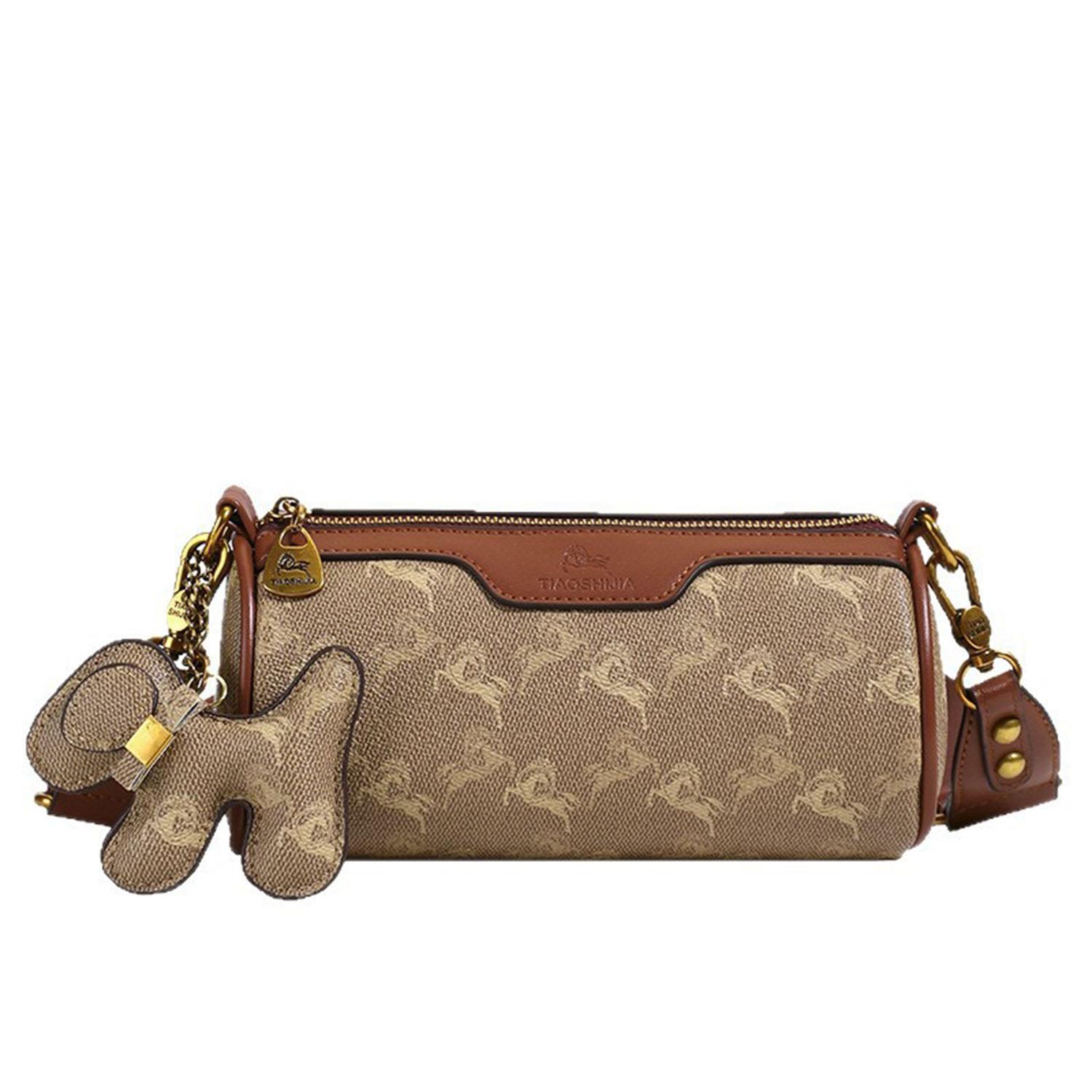 Women s fashionable wide shoulder strap cylindrical bag retro printed pillow bag shoulder bag crossbody bag хакі
Women s fashionable wide shoulder strap cylindrical bag retro printed pillow bag shoulder bag crossbody bag хакі
