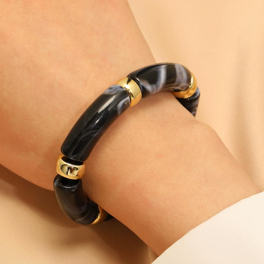 Bohemian Acrylic Bracelets for Women Girls Fashion Party Zircon Gift Colorful Column Elastic Rope Adjustable Simple Bracelets
Bohemian Acrylic Bracelets for Women Girls Fashion Party Zircon Gift Colorful Column Elastic Rope Adjustable Simple Bracelets