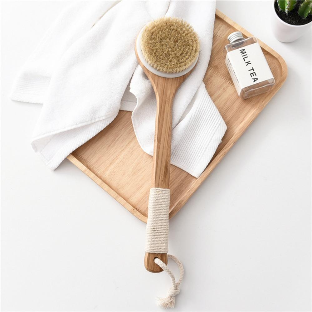 Anti-slip Bamboo Bath Brush Long Handle Swine Bristle Bath Brush Durable Back Scrubber Home Style B
Anti-slip Bamboo Bath Brush Long Handle Swine Bristle Bath Brush Durable Back Scrubber Home Style B