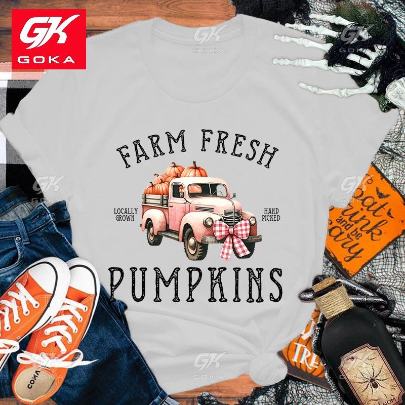 New Halloween Farm Fresh Pumpkins Print Cotton T Shirt Womens Hip Hop Short Sleeve Female Casual T Shirts Round Neck Tops Tees S
New Halloween Farm Fresh Pumpkins Print Cotton T Shirt Womens Hip Hop Short Sleeve Female Casual T Shirts Round Neck Tops Tees S