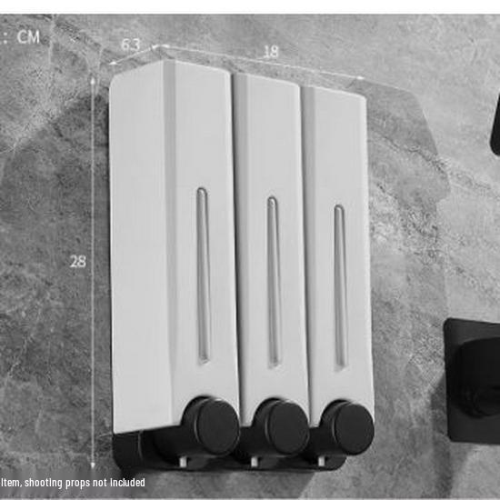 Wall-Mounted No-Drill Triple Soap Dispenser No-Punch White, Three Heads
Wall-Mounted No-Drill Triple Soap Dispenser No-Punch White, Three Heads