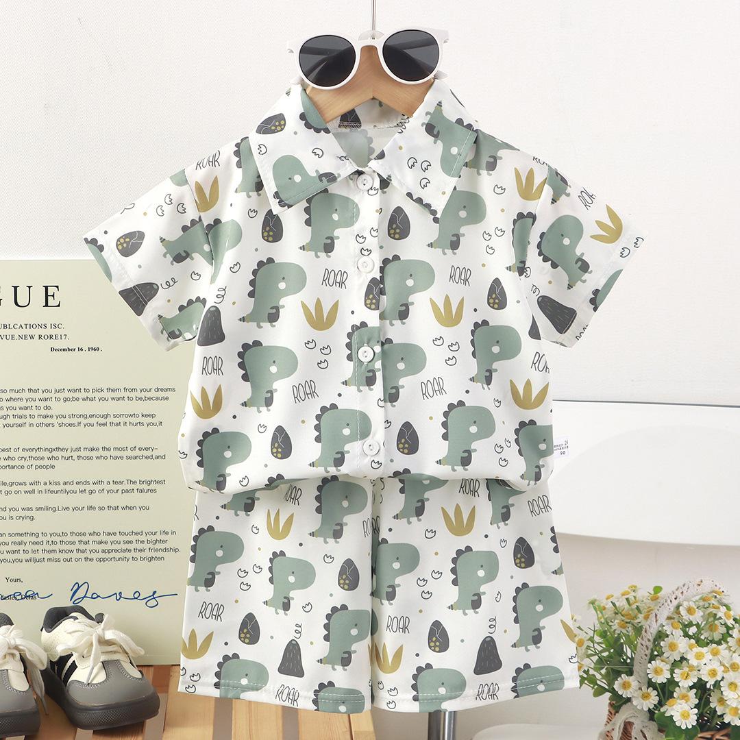 Children s Shirt Set - Summer Boys Casual T-Shirt Beach Short Sleeve 2-piece Set 90cm
Children s Shirt Set - Summer Boys Casual T-Shirt Beach Short Sleeve 2-piece Set 90cm