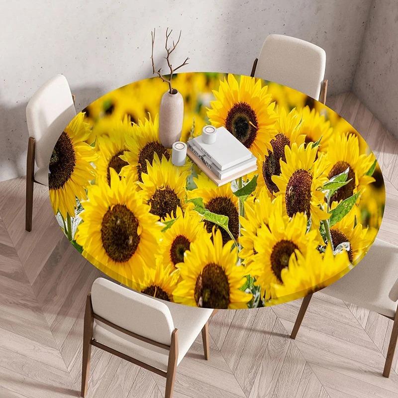 60/90/120cm Sunflower Printed Tablecloth With Elastic Edged Waterproof Coffee Table Protector Cover Kitchen Picnic Home Decor 60cm
60/90/120cm Sunflower Printed Tablecloth With Elastic Edged Waterproof Coffee Table Protector Cover Kitchen Picnic Home Decor 60cm