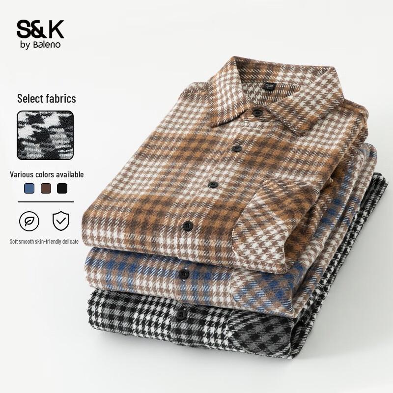 Мужская клетчатая повседневная рубашка Baleno S&K с лацканами 3XL
Мужская клетчатая повседневная рубашка Baleno S&K с лацканами 3XL
