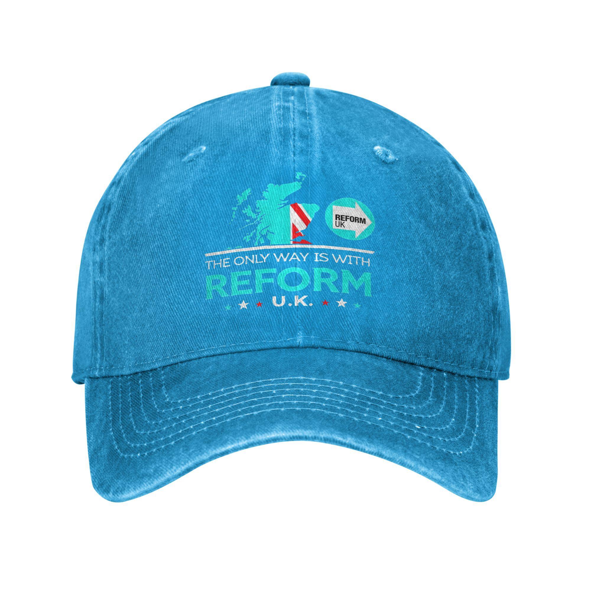 The Only Way Reform UK Men Women Baseball Cap Make Britain Great Distressed Washed Hats Outdoor Workouts Adjustable Snapback Hat Adjustable
The Only Way Reform UK Men Women Baseball Cap Make Britain Great Distressed Washed Hats Outdoor Workouts Adjustable Snapback Hat Adjustable