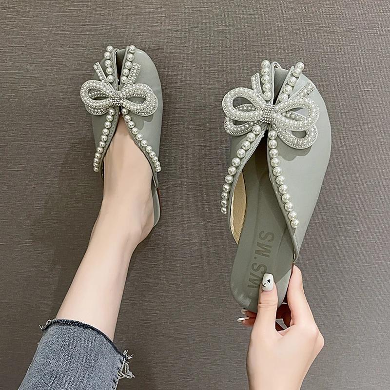 Женские модные шлепанцы летние с открытым носком, жемчугом, плоским бантом, стразами, сандалии с полузакрытым носком, удобная мягкая подошва, женская обувь 40 зелёный
Женские модные шлепанцы летние с открытым носком, жемчугом, плоским бантом, стразами, сандалии с полузакрытым носком, удобная мягкая подошва, женская обувь 40 зелёный