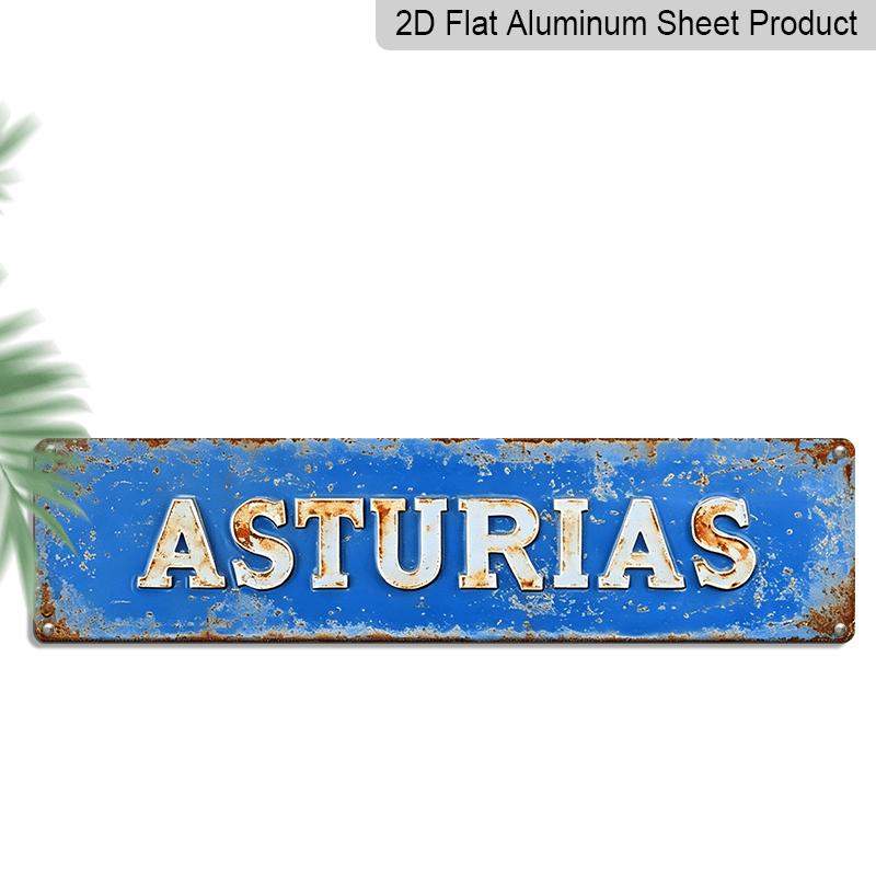 2D Flat, Vintage ASTURIAS Aluminum Sign (16 x4 ) - Rustic Blue Wall-Mounted Decorative Address Plate with Floral Accents, Perfect for For Man Cave 40cm x 10cm
2D Flat, Vintage ASTURIAS Aluminum Sign (16 x4 ) - Rustic Blue Wall-Mounted Decorative Address Plate with Floral Accents, Perfect for For Man Cave 40cm x 10cm
