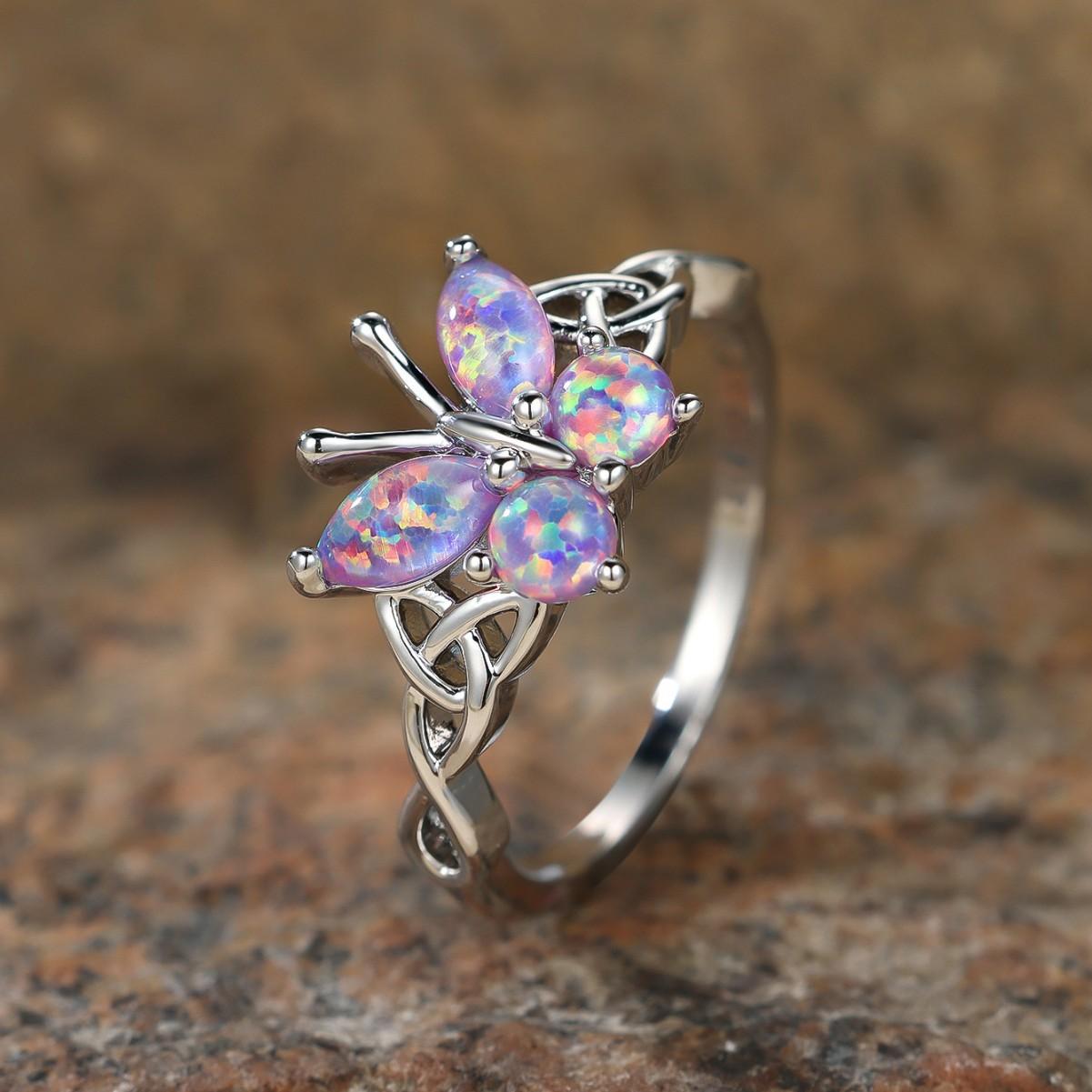 Hollow Out Colored Diamond Butterfly Design Ring Summer Fashion Exquisite Small Fresh Personality Ring No. 5
Hollow Out Colored Diamond Butterfly Design Ring Summer Fashion Exquisite Small Fresh Personality Ring No. 5