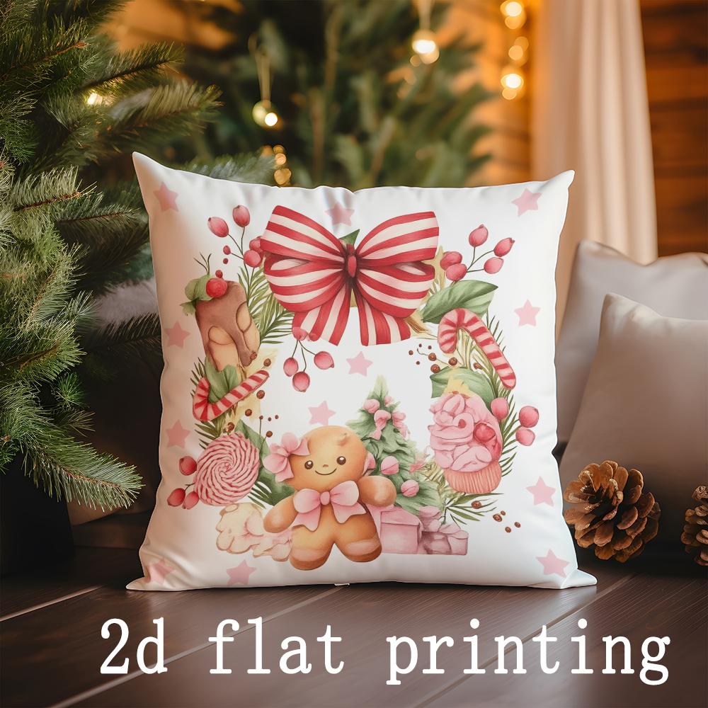 Home Decor Christmas-themed Gingerbread & Candy Pillows Pattern Cushion Cover Suitable for Sofa Bedroom Car Pillow Cover 16x16Inch
Home Decor Christmas-themed Gingerbread & Candy Pillows Pattern Cushion Cover Suitable for Sofa Bedroom Car Pillow Cover 16x16Inch