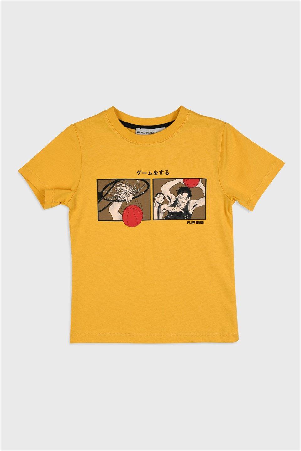 Желтая футболка с баскетбольной тематикой для мальчиков 1-2 Years - 86/92 жёлтый 
Желтая футболка с баскетбольной тематикой для мальчиков 1-2 Years - 86/92 жёлтый