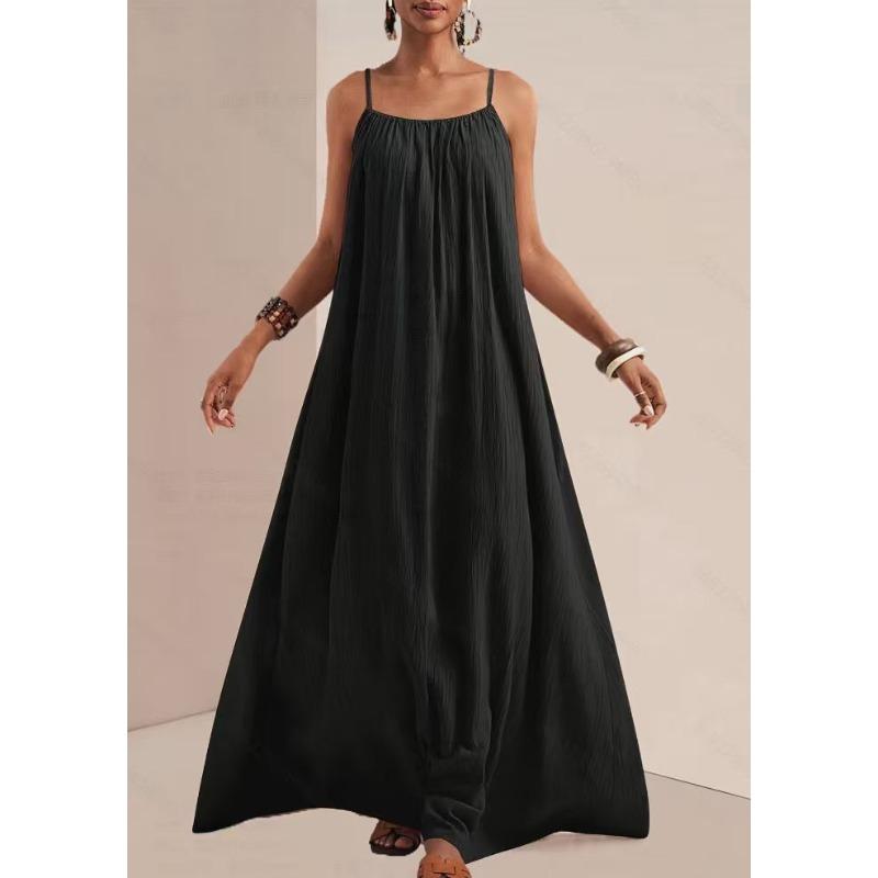 European Style Summer Fashion Elegant Solid Color Spaghetti Strap Maxi Dress XL чорний
European Style Summer Fashion Elegant Solid Color Spaghetti Strap Maxi Dress XL чорний