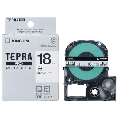 King Jim SS18K Tepra PRO Tape Cartridge, 1 Piece, 0.7 inches (18 mm), White Label/Black Character, Length 22.8 ft (8 m)
King Jim SS18K Tepra PRO Tape Cartridge, 1 Piece, 0.7 inches (18 mm), White Label/Black Character, Length 22.8 ft (8 m)