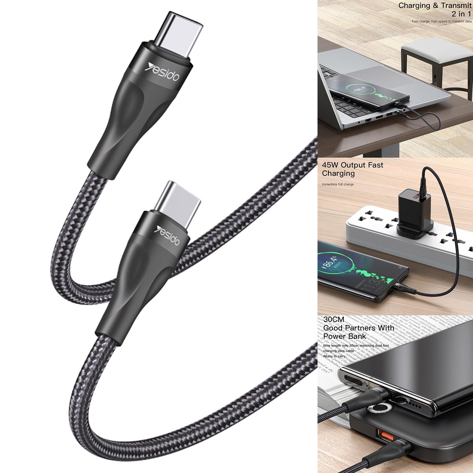 High Speed 45W 30cm Short Type C Cable Extended Link Cable Fast Charging Charger Cable Data Transfer for Phone 15
High Speed 45W 30cm Short Type C Cable Extended Link Cable Fast Charging Charger Cable Data Transfer for Phone 15
