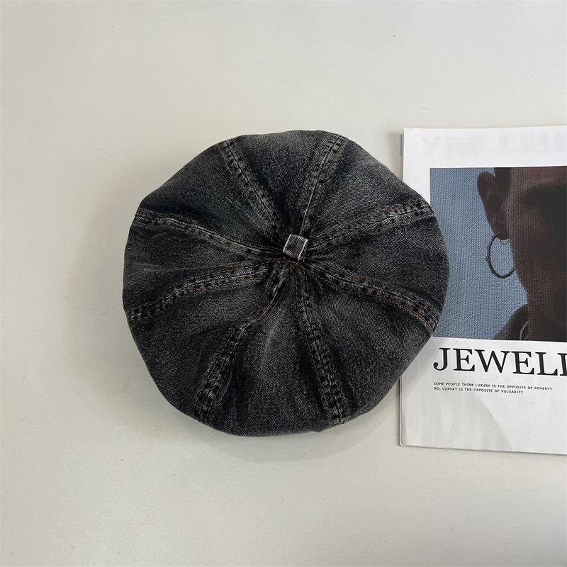 Нишевый выстиранный старый деним берет ретро восьмиугольная шляпа можно носить во все сезоны шляпа художника тыква шляпа тренд M(56-58cm) чёрный
Нишевый выстиранный старый деним берет ретро восьмиугольная шляпа можно носить во все сезоны шляпа художника тыква шляпа тренд M(56-58cm) чёрный