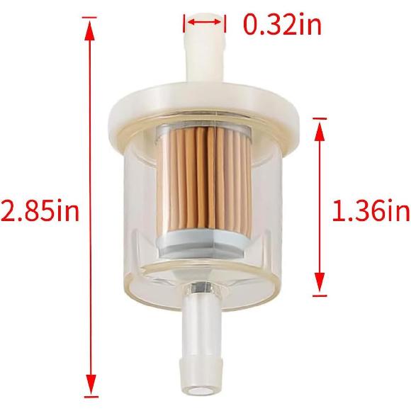 Powtol 691035 493629 Fuel Filter for Brigs Straton 40 micron 1/4 Inline Fuel filter 12hp 17.5hp 27hp 35hp Engines Replace 49019-7001 7-07061 Lawn
Powtol 691035 493629 Fuel Filter for Brigs Straton 40 micron 1/4 Inline Fuel filter 12hp 17.5hp 27hp 35hp Engines Replace 49019-7001 7-07061 Lawn