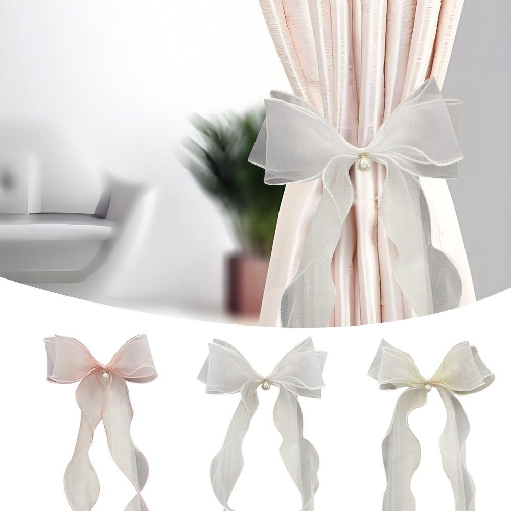 Translucent Bow Curtain Tieback with Pearl Curtain Rope Holders New Curtain Buckle Home Decor жовтий
Translucent Bow Curtain Tieback with Pearl Curtain Rope Holders New Curtain Buckle Home Decor жовтий