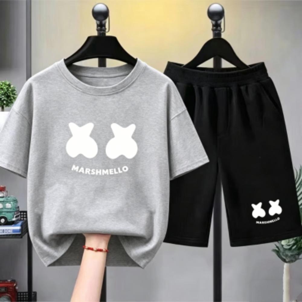 Summer Fashion Kids T-shirt Shorts Set Fun Letter Printed Short Sleeve Tops Shorts 2pcs Summer Boy Girl s Outdoor Casual T-shirt Sets 5-6Y
Summer Fashion Kids T-shirt Shorts Set Fun Letter Printed Short Sleeve Tops Shorts 2pcs Summer Boy Girl s Outdoor Casual T-shirt Sets 5-6Y