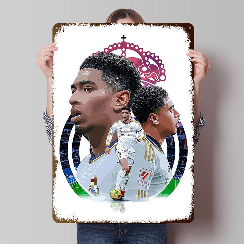 Jude Bellingham Footballer Art Metal Poster Customized Wall Art Retro Vintage Tinplate Signs for Man Cave Gaming Room Decoration 20x30cm(7.8x11.8inch)
Jude Bellingham Footballer Art Metal Poster Customized Wall Art Retro Vintage Tinplate Signs for Man Cave Gaming Room Decoration 20x30cm(7.8x11.8inch)