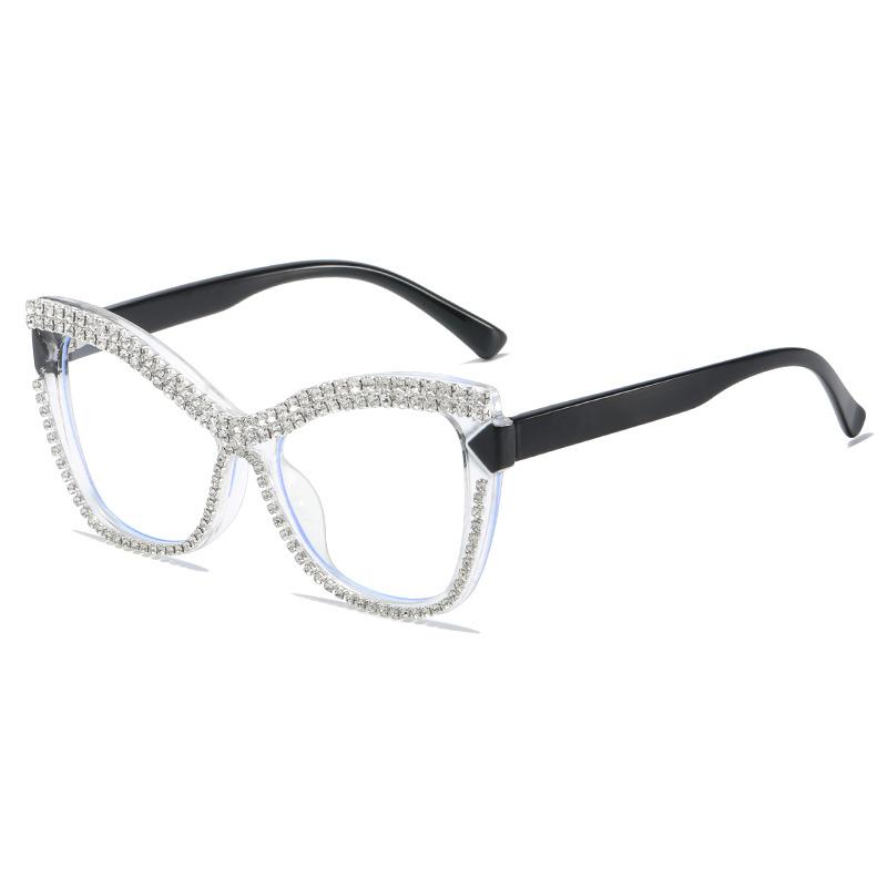 KAMMPT Fashion Cat Eye Glasses with Rhinestones Vintage Stylish Trendy Brand Design Oversized Eyeglasses Women for Decoration
KAMMPT Fashion Cat Eye Glasses with Rhinestones Vintage Stylish Trendy Brand Design Oversized Eyeglasses Women for Decoration