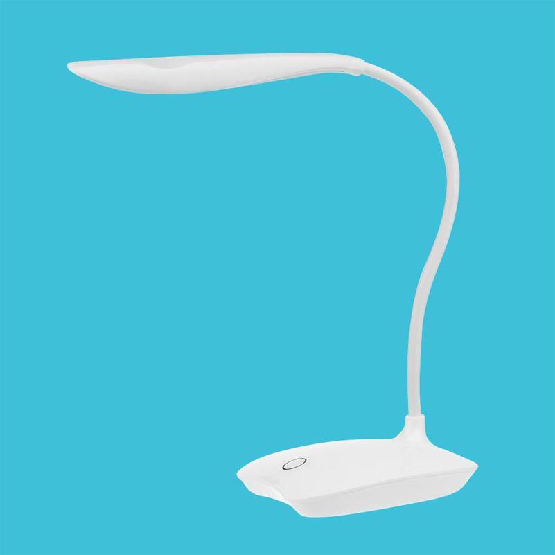 GZDL 14 светодиодов Настольные лампы USB-зарядка Свет для чтения Сенсорный 3 режима Гибкая настольная лампа с зажимом белый