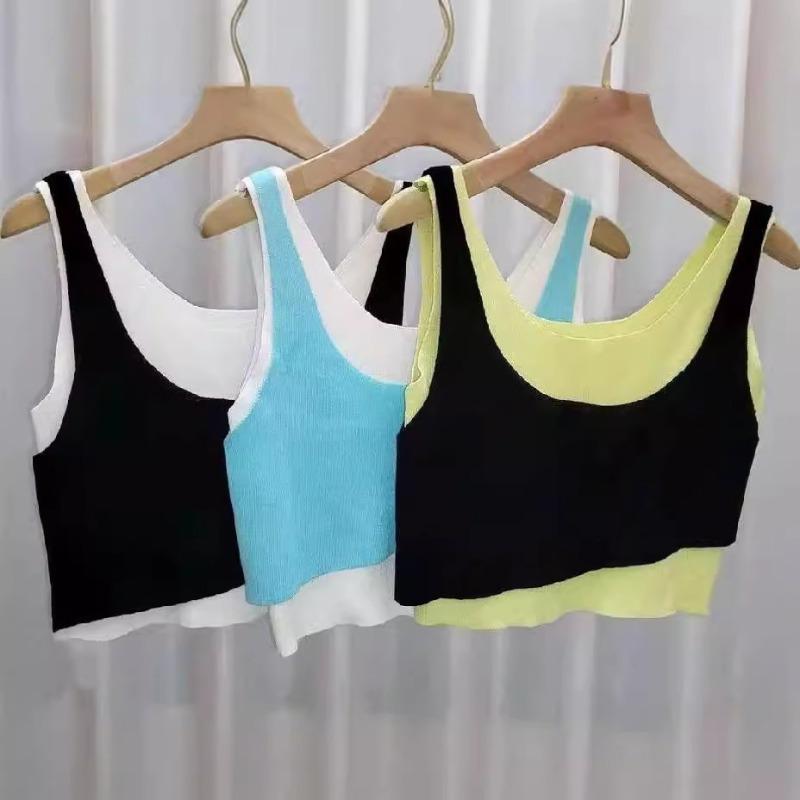 Summer New Korean Version Color Fake Two High Waist Elastic Knit Vest Irregular Dance Harness One size
Summer New Korean Version Color Fake Two High Waist Elastic Knit Vest Irregular Dance Harness One size