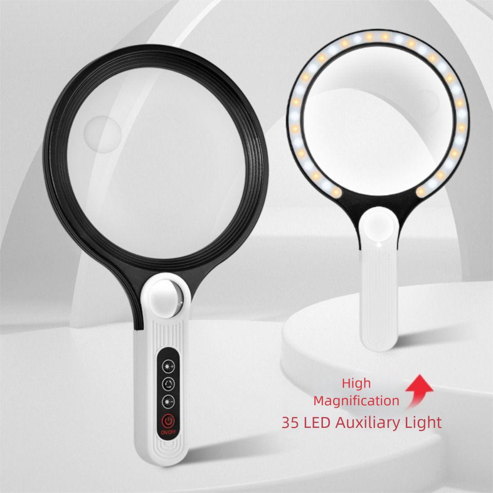 5X 10X 20X Handheld Magnifying Glass Extra Large Reading Magnifier 5x Magnifying Glass Stamps Battery-powered чорний білий колір
5X 10X 20X Handheld Magnifying Glass Extra Large Reading Magnifier 5x Magnifying Glass Stamps Battery-powered чорний білий колір
