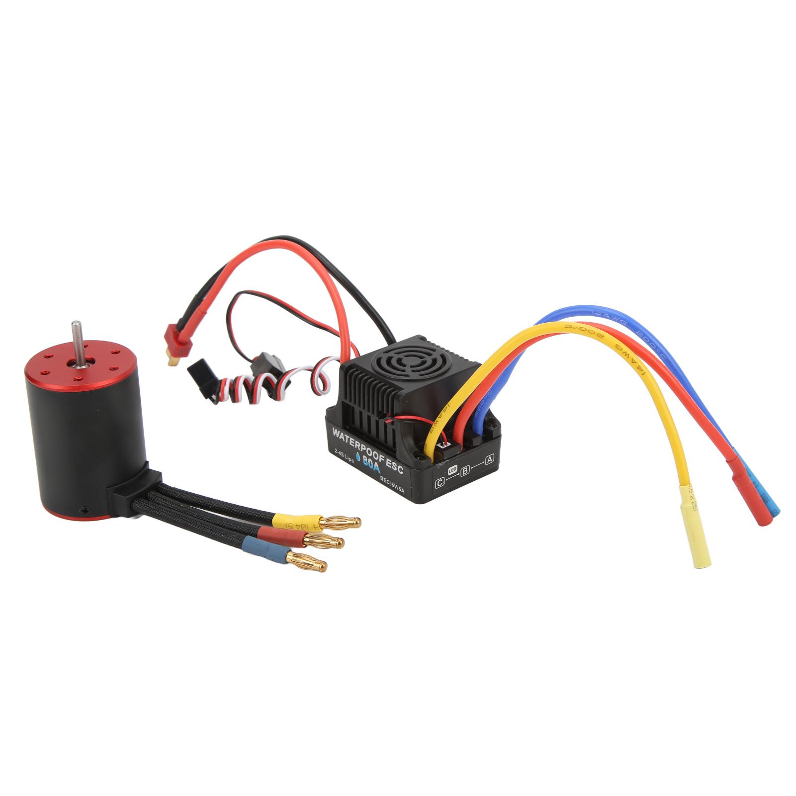 RC Водонепроникний безщітковий двигун ESC Combo 3650 3900KV Двигун 80A ESC з 4-мм банановою вилкою для 18 110
RC Водонепроникний безщітковий двигун ESC Combo 3650 3900KV Двигун 80A ESC з 4-мм банановою вилкою для 18 110
