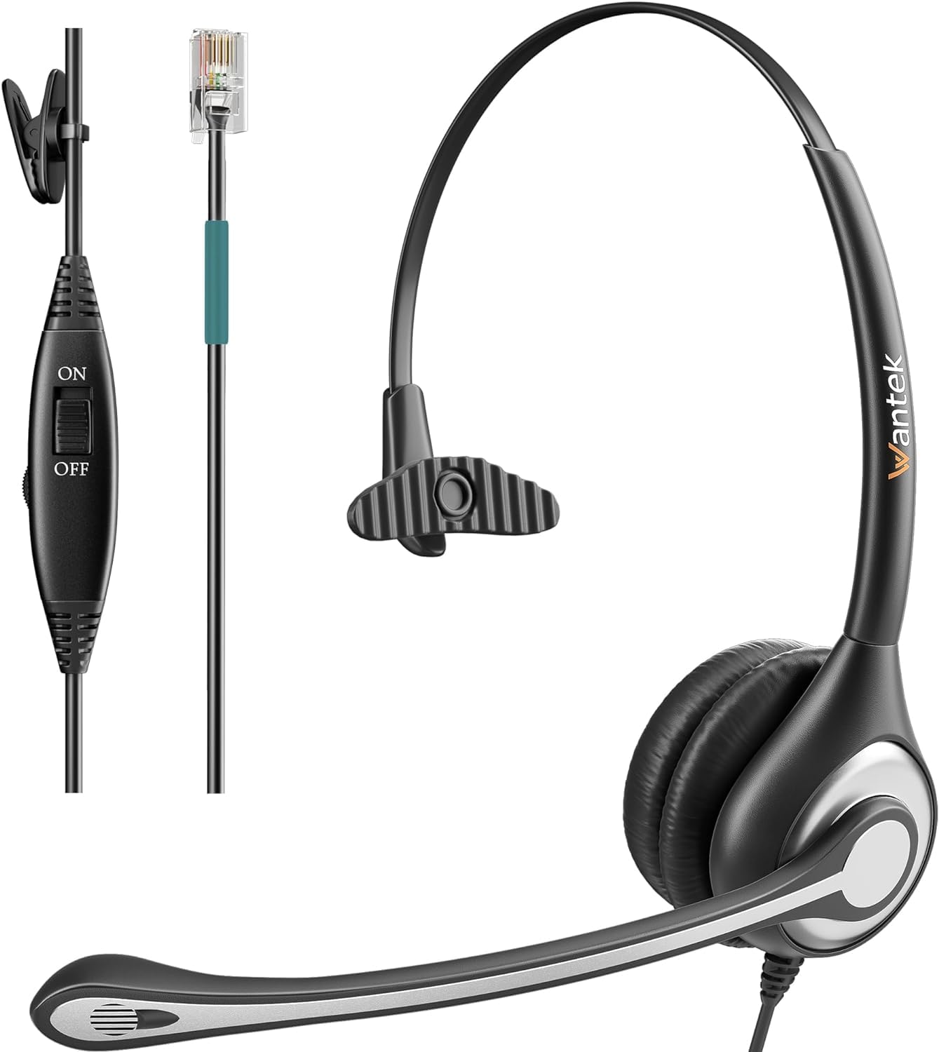 Wantek Headset for Phone Single Ear Landline Headphones with Noise Canceling Microphone RJ9 Call Center Telephone Headset Compatible with Avaya PLT
Wantek Headset for Phone Single Ear Landline Headphones with Noise Canceling Microphone RJ9 Call Center Telephone Headset Compatible with Avaya PLT