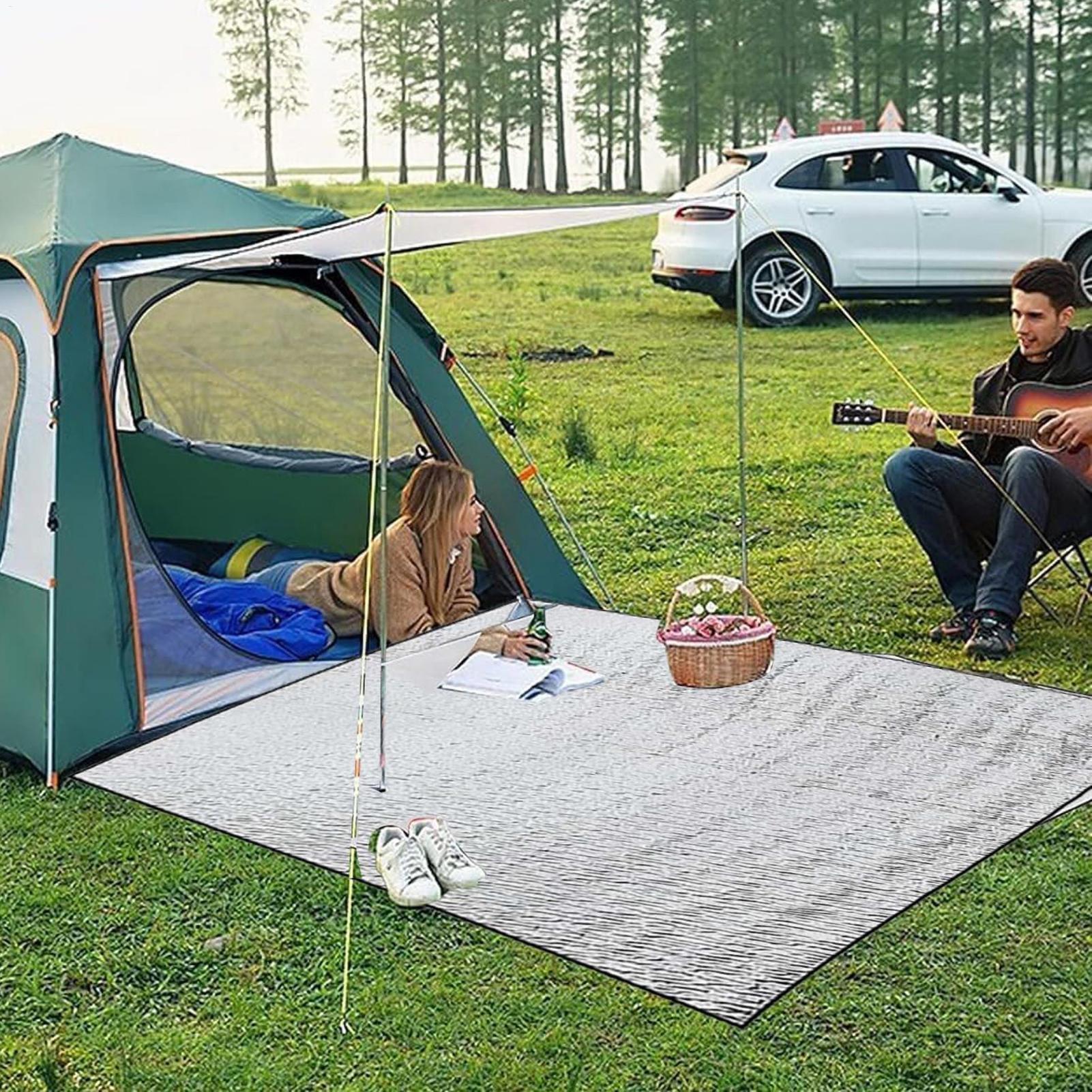 Tent Mat For Camping 195x180cm Waterproof Picnic Pad Aluminum Foil Mat Outdoor Thermal Foil Blanket For Survival Hiking Picnics One Size
Tent Mat For Camping 195x180cm Waterproof Picnic Pad Aluminum Foil Mat Outdoor Thermal Foil Blanket For Survival Hiking Picnics One Size