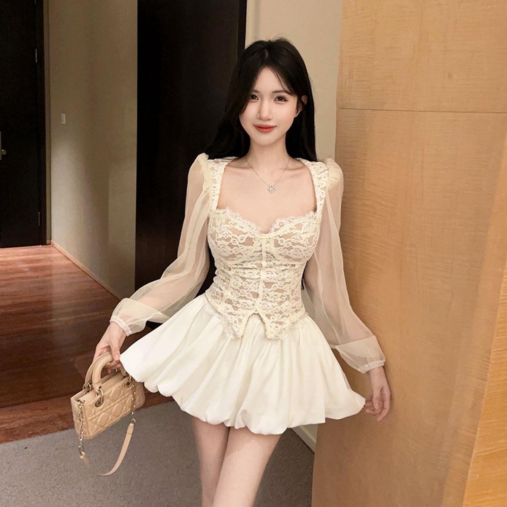 Europe 2026 Lace Top & Waist-Cinching Flower Bud Skirt Set S
Europe 2026 Lace Top & Waist-Cinching Flower Bud Skirt Set S