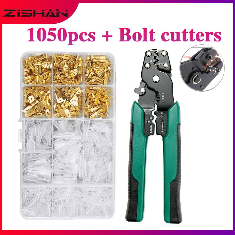 1050PCS Crimp Terminal Electrical Connector U/O Shaped Splicing Termination 2.8/4.8/6.3mm Wire Connector Cable Termination Plier
1050PCS Crimp Terminal Electrical Connector U/O Shaped Splicing Termination 2.8/4.8/6.3mm Wire Connector Cable Termination Plier
