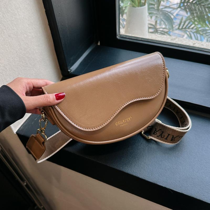 Модная текстурированная женская сумка осень и зима новая ретро универсальная широкий плечевой ремень одноплечевая подмышечная сумка-седло хаки