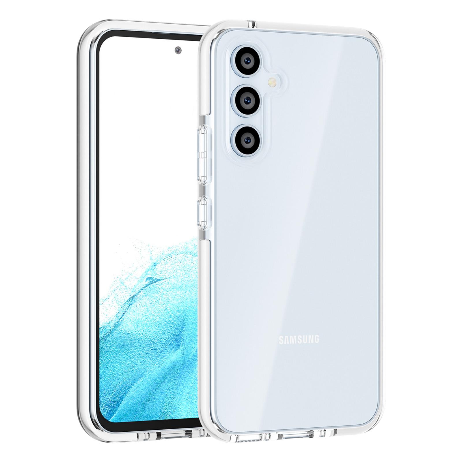 For Samsung Galaxy A34 5G Bi-color Clear Back Cover Combo Soft TPU+TPE Frame Drop-proof Protective Phone Case Transparent White
For Samsung Galaxy A34 5G Bi-color Clear Back Cover Combo Soft TPU+TPE Frame Drop-proof Protective Phone Case Transparent White
