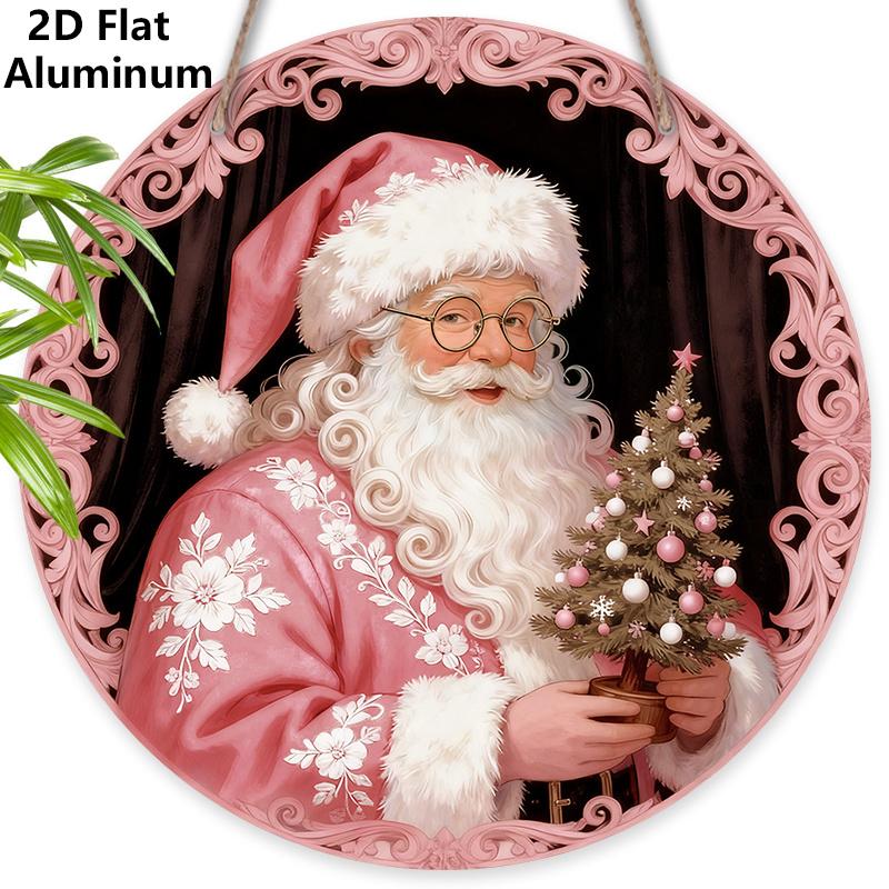 2D Flat Aluminium Pink Christmas Sign - Navidad Figurine Ornaments with Santa Claus Pattern - Ideal for Front Door, Wall, Porch, Fence Decor - Ideal 7.87×7.87inch
2D Flat Aluminium Pink Christmas Sign - Navidad Figurine Ornaments with Santa Claus Pattern - Ideal for Front Door, Wall, Porch, Fence Decor - Ideal 7.87×7.87inch