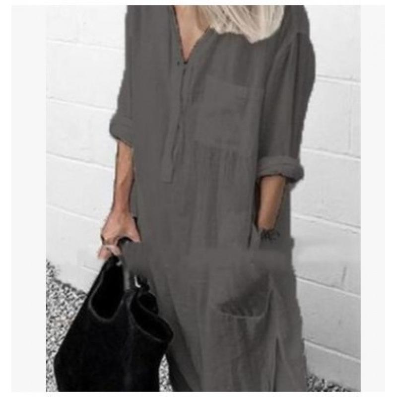 2022 Elegant Solid Color Split Long Sleeve Shirt Dress XXL
2022 Elegant Solid Color Split Long Sleeve Shirt Dress XXL