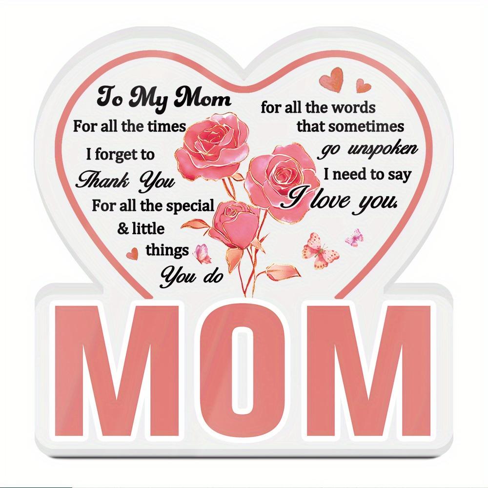 1pc Acrylic Sign Table Decor, to My Mom for All the Times I Forget to Thank You for All the Special & Little Things You Do, Desktop Decoration 10*10cm
1pc Acrylic Sign Table Decor, to My Mom for All the Times I Forget to Thank You for All the Special & Little Things You Do, Desktop Decoration 10*10cm