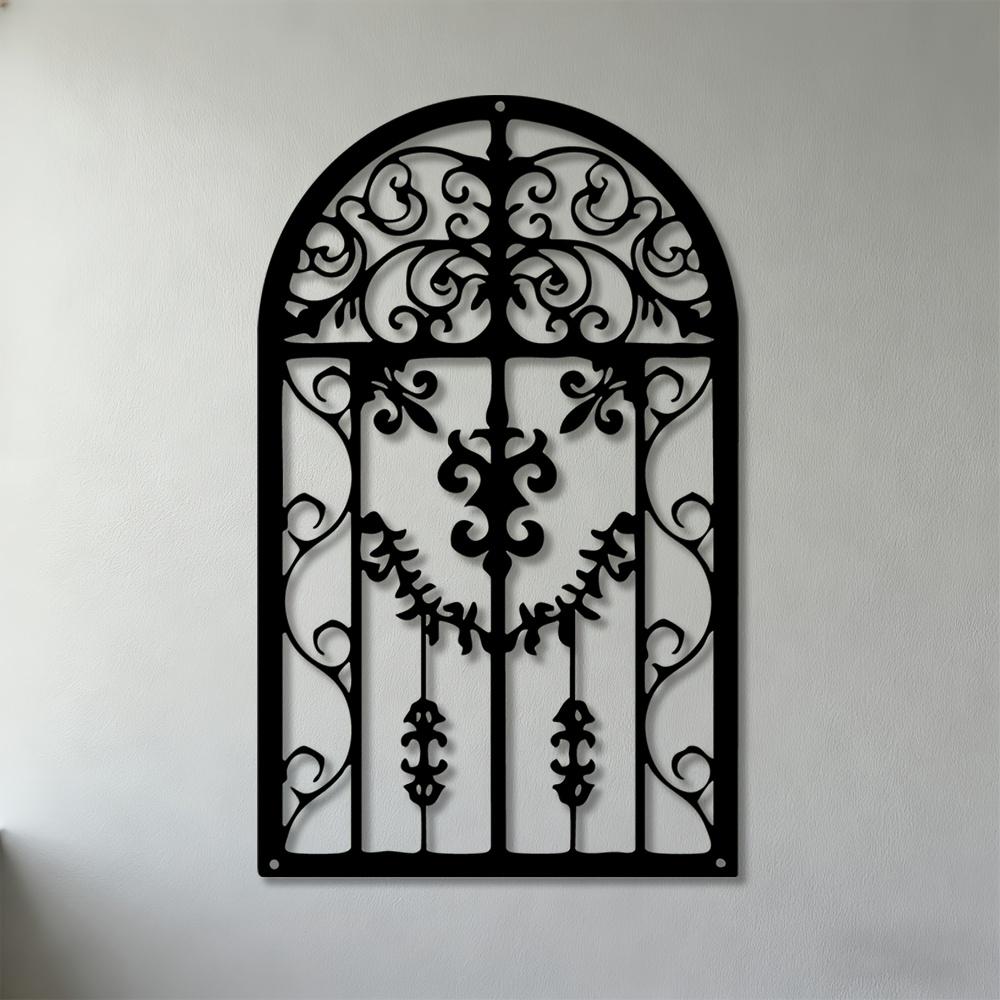 1pc Vintage Ornate Arch Metal Wall Art, 2D Flat Sculpture for Living Room Bedroom Office Decor 30cm-11.81inch чорний
1pc Vintage Ornate Arch Metal Wall Art, 2D Flat Sculpture for Living Room Bedroom Office Decor 30cm-11.81inch чорний
