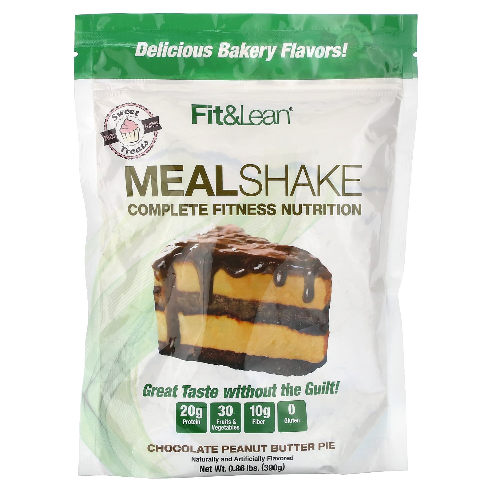 Fit & Lean, Meal Shake, Complete Fitness Nutrition, Chocolate Peanut Butter Pie, 0.86 lb (390 g) 
Fit & Lean, Meal Shake, Complete Fitness Nutrition, Chocolate Peanut Butter Pie, 0.86 lb (390 g)