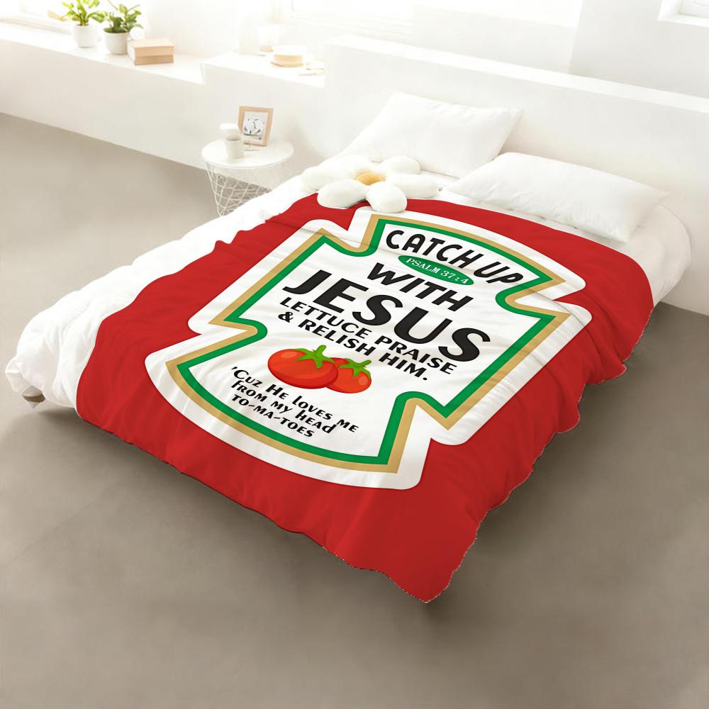 Funny Ketchup Label Throw Flannel Throw Blanket: Soft Kid-Friendly Warm Anti-Static All Season Washable Couch Bed Home 75x90cm
Funny Ketchup Label Throw Flannel Throw Blanket: Soft Kid-Friendly Warm Anti-Static All Season Washable Couch Bed Home 75x90cm