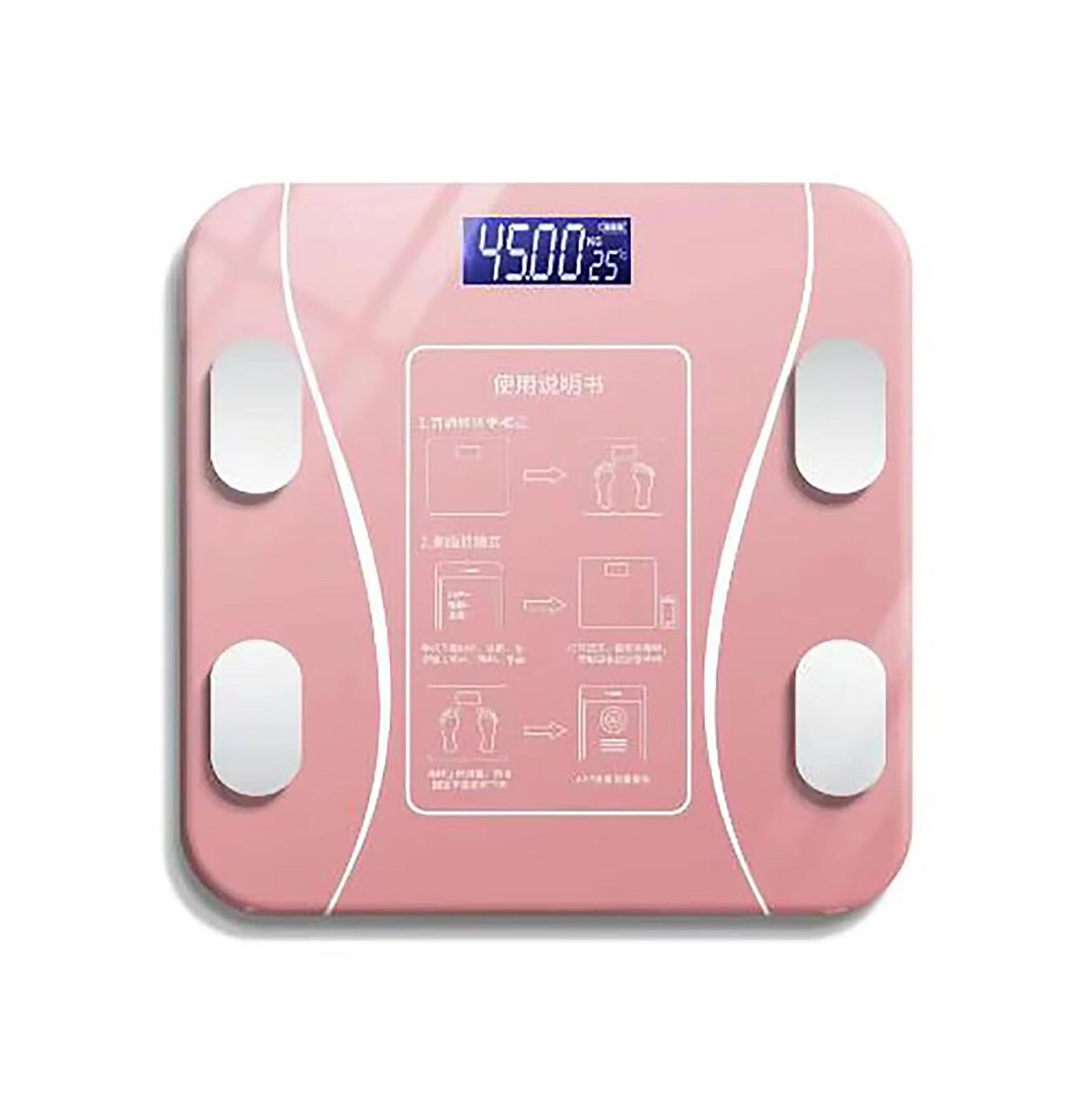 1 шт. бытовые весы, сверхточный измерительный прибор для измерения веса человека, интеллектуальные весы для измерения жира в организме, здоровый вес розовый