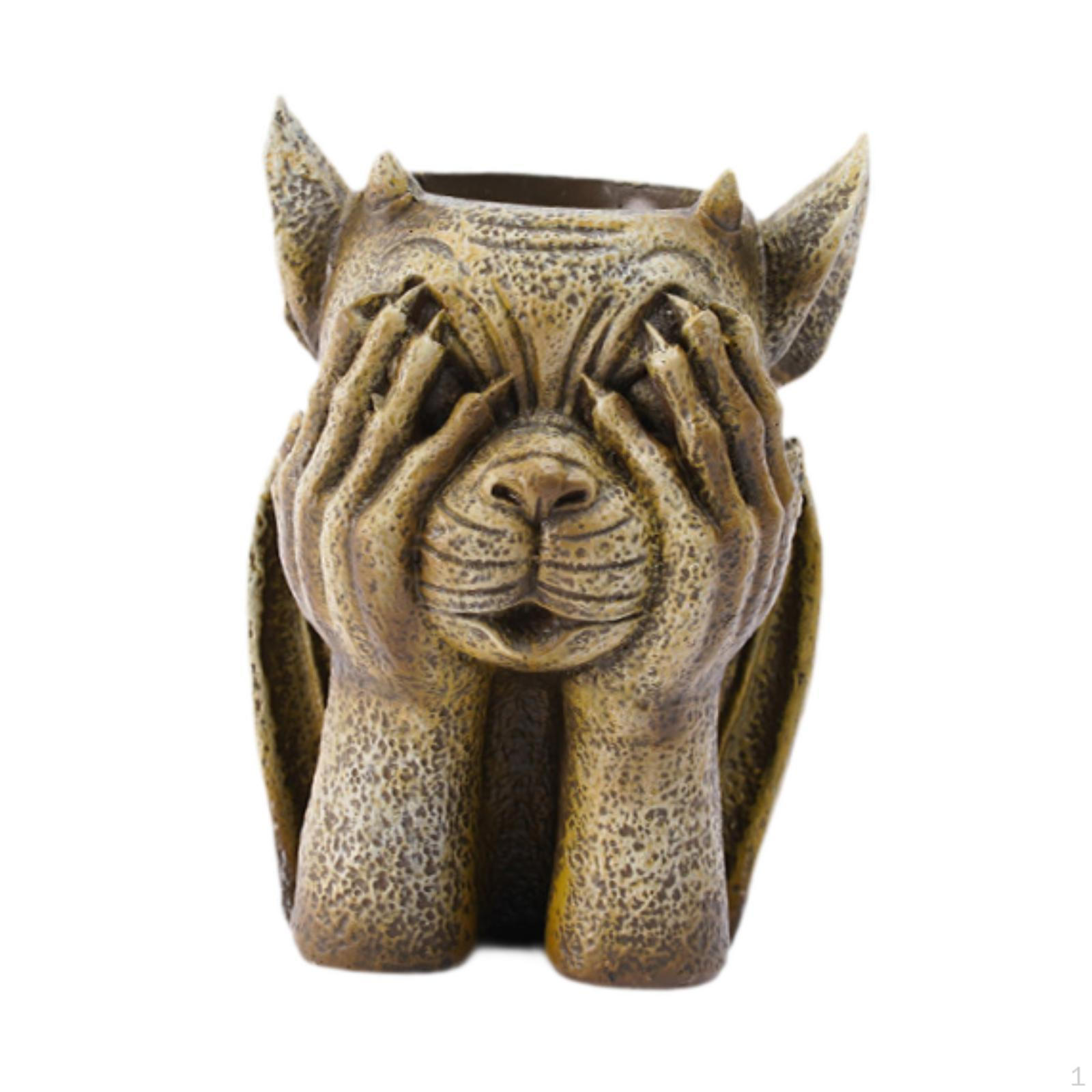 Скульптура горгульи, цветочный горшок для растений, небольшой ландшафтный готический цветочный горшок A
Скульптура горгульи, цветочный горшок для растений, небольшой ландшафтный готический цветочный горшок A