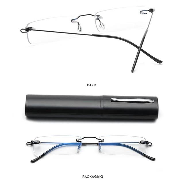 Fashion Rimmless Reading Glasses Flexible Alloy Frameless Eyeglassses With Case Retro Square Frame Glasses For Men Diopter+3.5+4 +100 чорний
Fashion Rimmless Reading Glasses Flexible Alloy Frameless Eyeglassses With Case Retro Square Frame Glasses For Men Diopter+3.5+4 +100 чорний