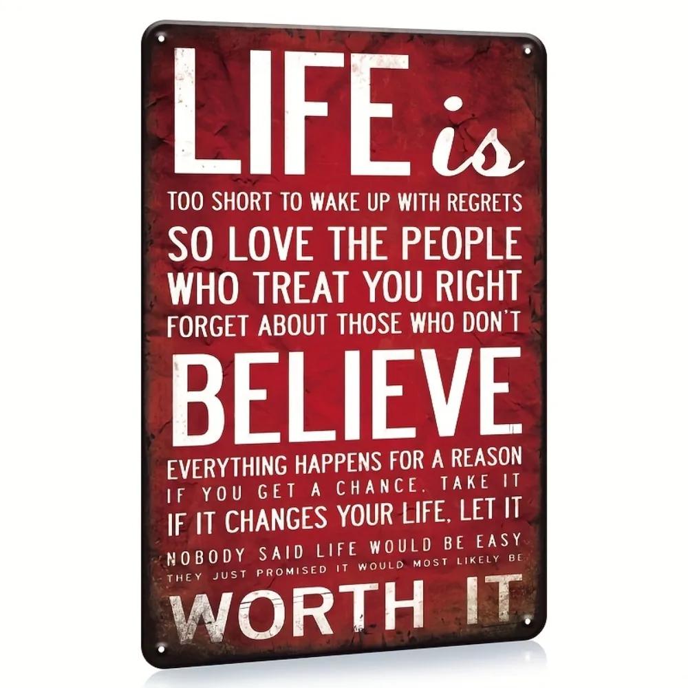 Life Is Believe Worth It Metal Tin Sign 8x12 Vintage Plaque Home Bar Cafe Decor Waterproof Dustproof 20x30cm
Life Is Believe Worth It Metal Tin Sign 8x12 Vintage Plaque Home Bar Cafe Decor Waterproof Dustproof 20x30cm