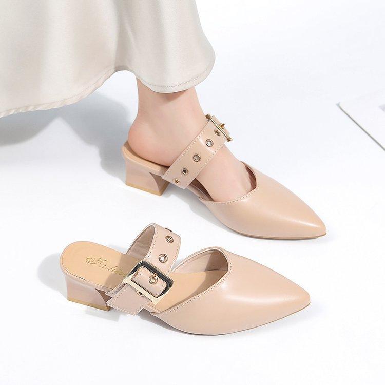 Baotou half slippers female 2025 summer new outer wear fairy with skirt pointed sandals Korean thick heel versatile high heels 40
Baotou half slippers female 2025 summer new outer wear fairy with skirt pointed sandals Korean thick heel versatile high heels 40