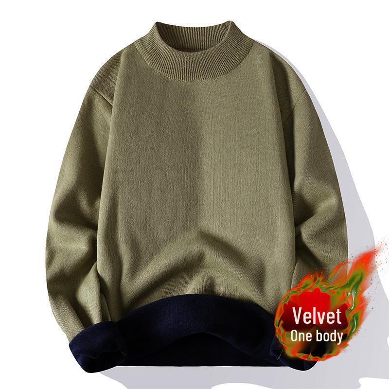 Men s Versatile Half-High Collar Velvet Knit Sweater: Warm, Solid Color Base Layer for Autumn and Winter. XL
Men s Versatile Half-High Collar Velvet Knit Sweater: Warm, Solid Color Base Layer for Autumn and Winter. XL