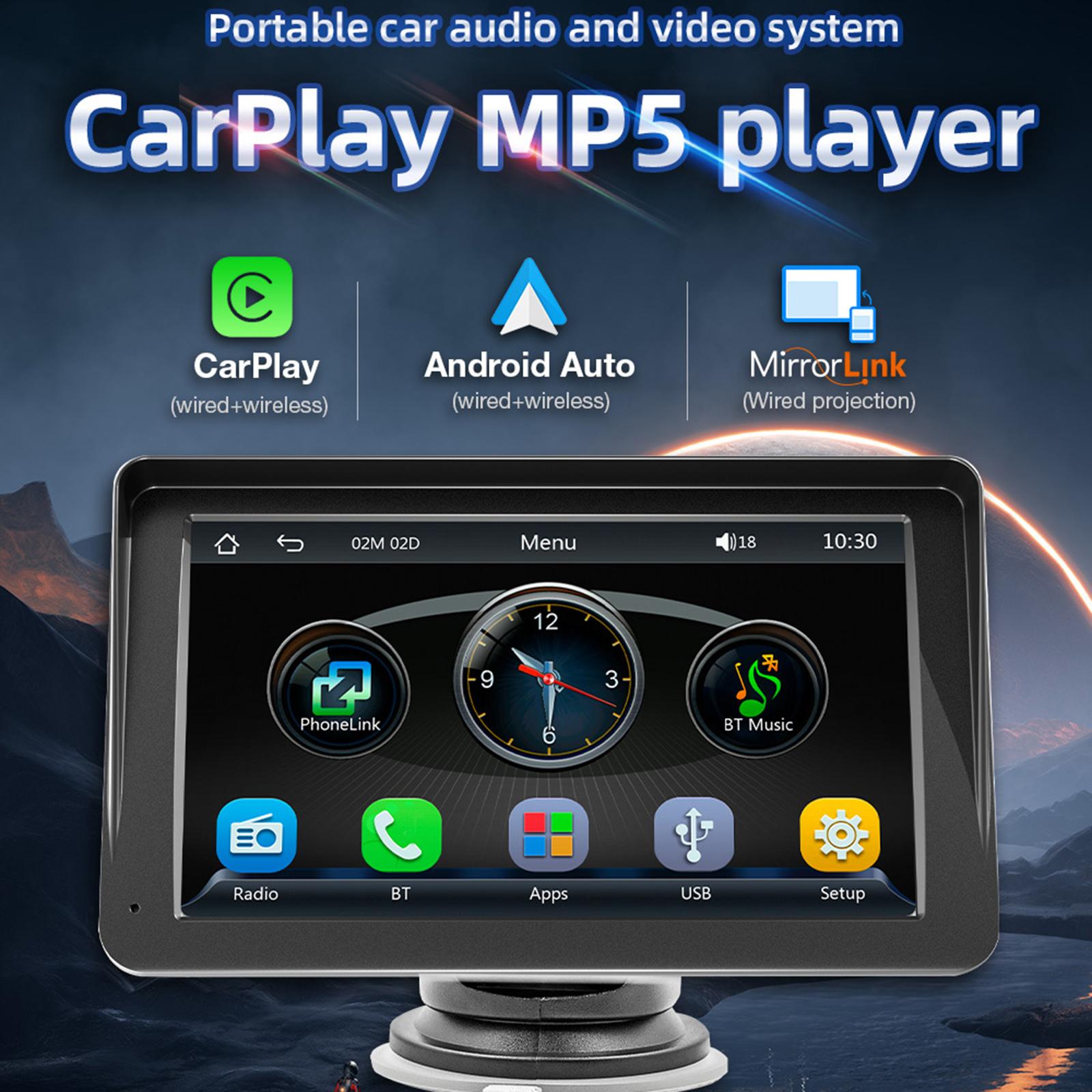 B300A Portable 7 Inch HD Large Screen Car MP5 Player GPS Navigation Bluetooth-Compatible Wireless CarPlay A
B300A Portable 7 Inch HD Large Screen Car MP5 Player GPS Navigation Bluetooth-Compatible Wireless CarPlay A