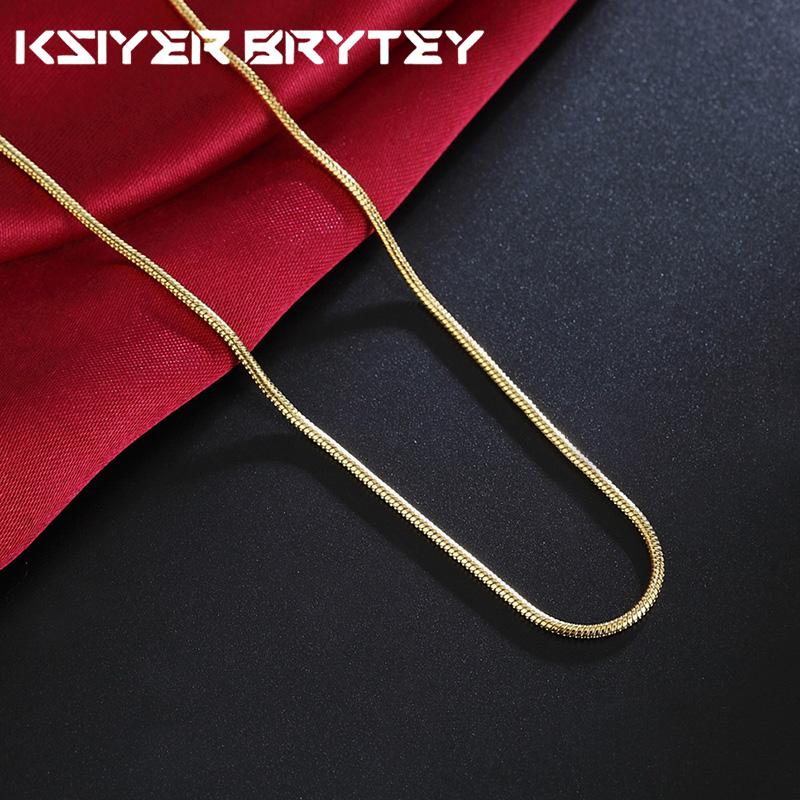 925 Sterling Silver 2MM Snake Chain Necklaces for Women 18K Gold 16-30 Inches Fashion Party Wedding Accessories Jewelry Gifts
925 Sterling Silver 2MM Snake Chain Necklaces for Women 18K Gold 16-30 Inches Fashion Party Wedding Accessories Jewelry Gifts