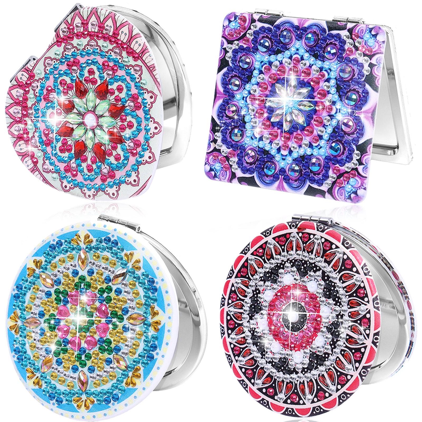 4Pcs Diamond Painting Pocket Mirror Set Mandala Style Double Side Folding Mirror DIY Diamond Art Makeup Mirror for Women Girls
4Pcs Diamond Painting Pocket Mirror Set Mandala Style Double Side Folding Mirror DIY Diamond Art Makeup Mirror for Women Girls