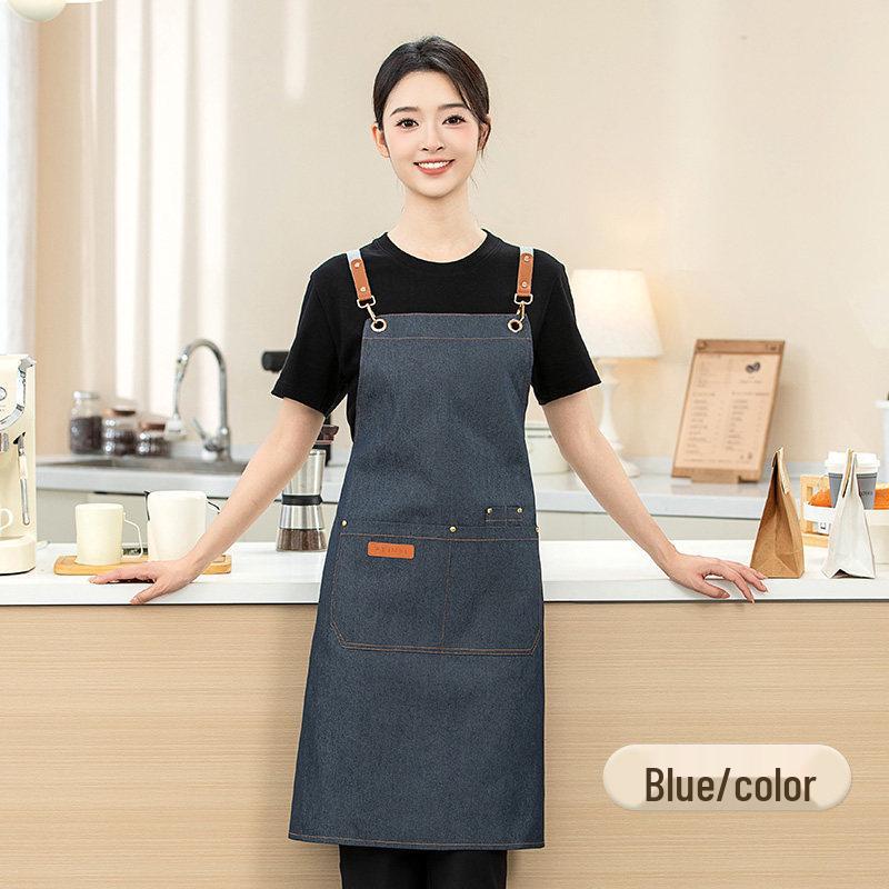 Denim Apron with Logo - Waterproof and Oil-proof for Supermarkets, Milk Tea, and Coffee Shops.
Denim Apron with Logo - Waterproof and Oil-proof for Supermarkets, Milk Tea, and Coffee Shops.